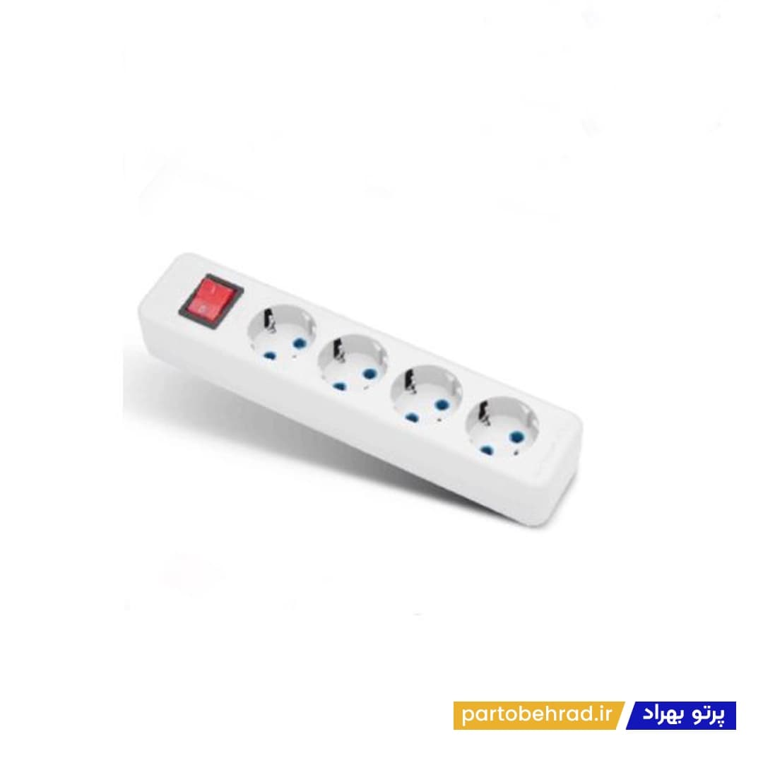 4 خانه ارت دار با کلید با کابل 3 متر مدل شهاب پارت الکتریک