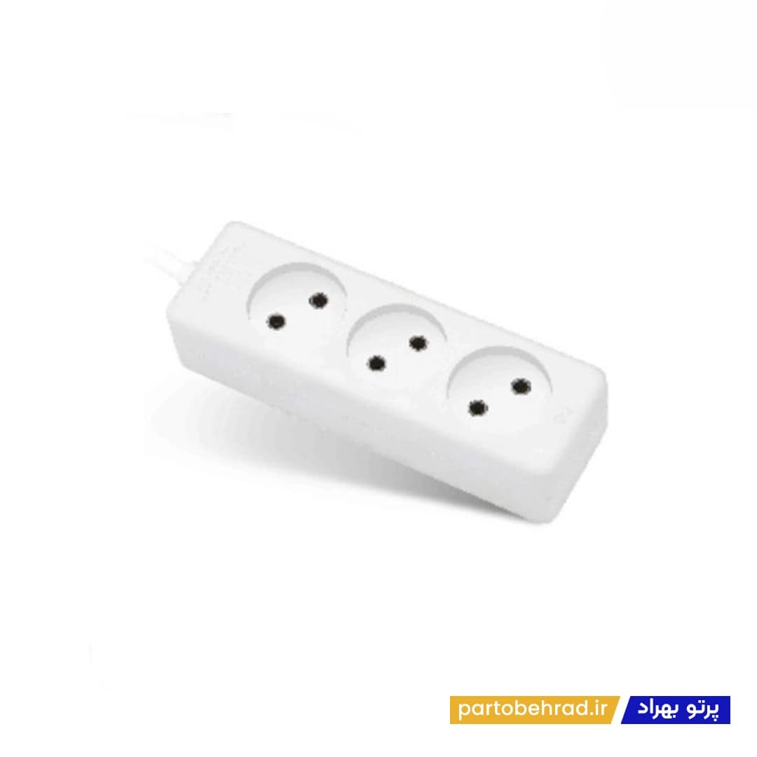 3 خانه بدون ارت بدون کلید با کابل 1.8 متر مدل شهاب پارت الکتریک