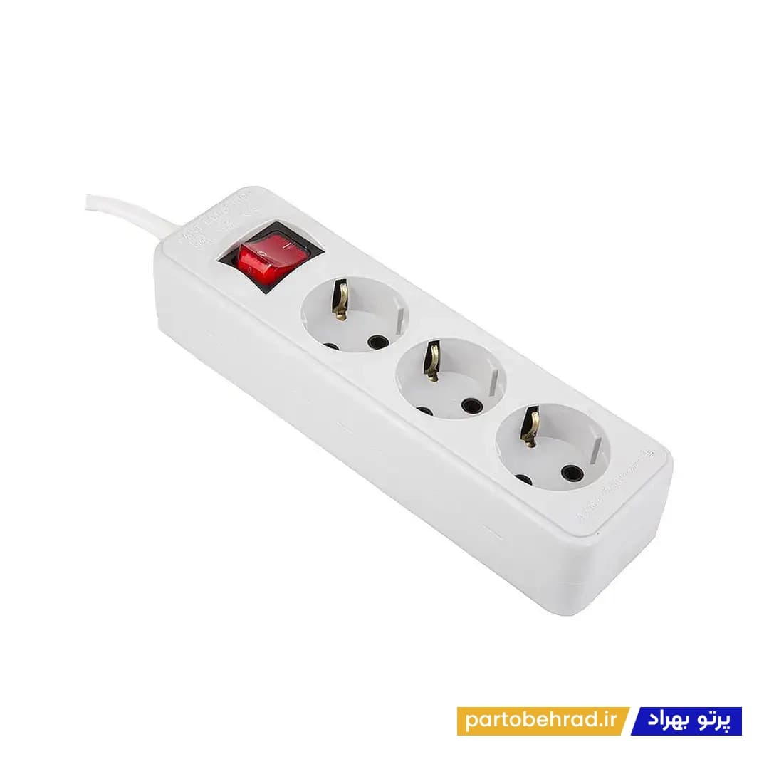 3 خانه ارتدار با کلید با کابل 1.8 متر مدل شهاب پارت الکتریک