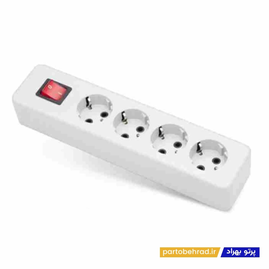 4 خانه ارتدار با کلید با کابل 3 متر مدل نیک پارت الکتریک