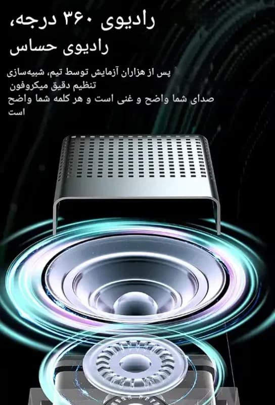 میکروفون یقهای بیسیم ۴ نفره مدل S16S مناسب آیفون و Type-C با پایه شارژ – حذف نویز، کیفیت صدای HD-فروش استثنائی — تصویر ۷