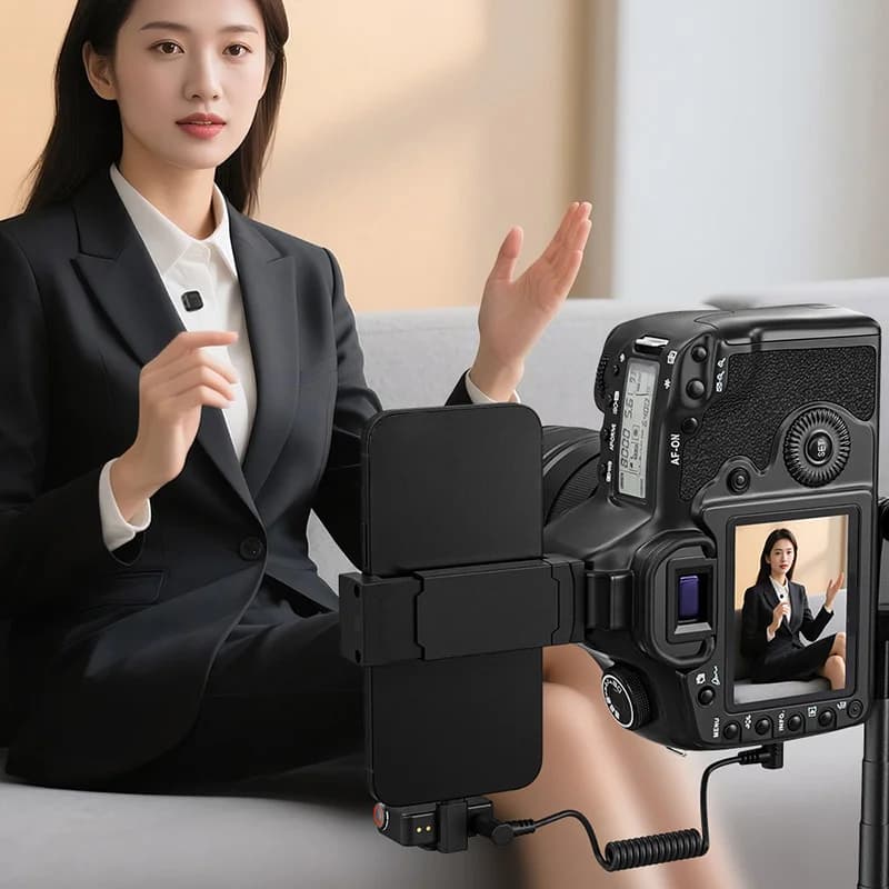میکروفن یقه‌ای بی‌سیم با کیفیت صدای حرفه‌ای مدل M15-فروش استثنائی — تصویر ۳