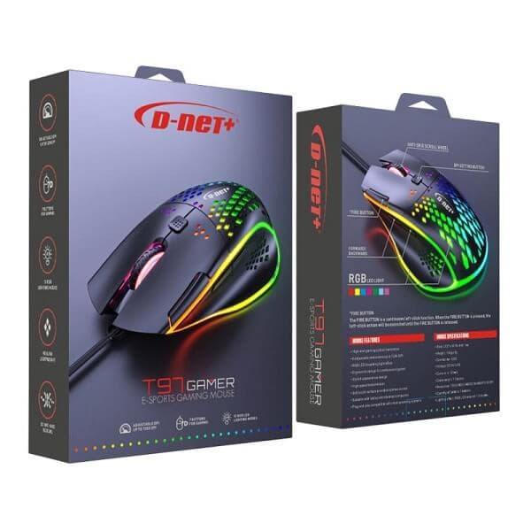 موس گیمینگ دی نت مدل T97 RGB — تصویر ۸