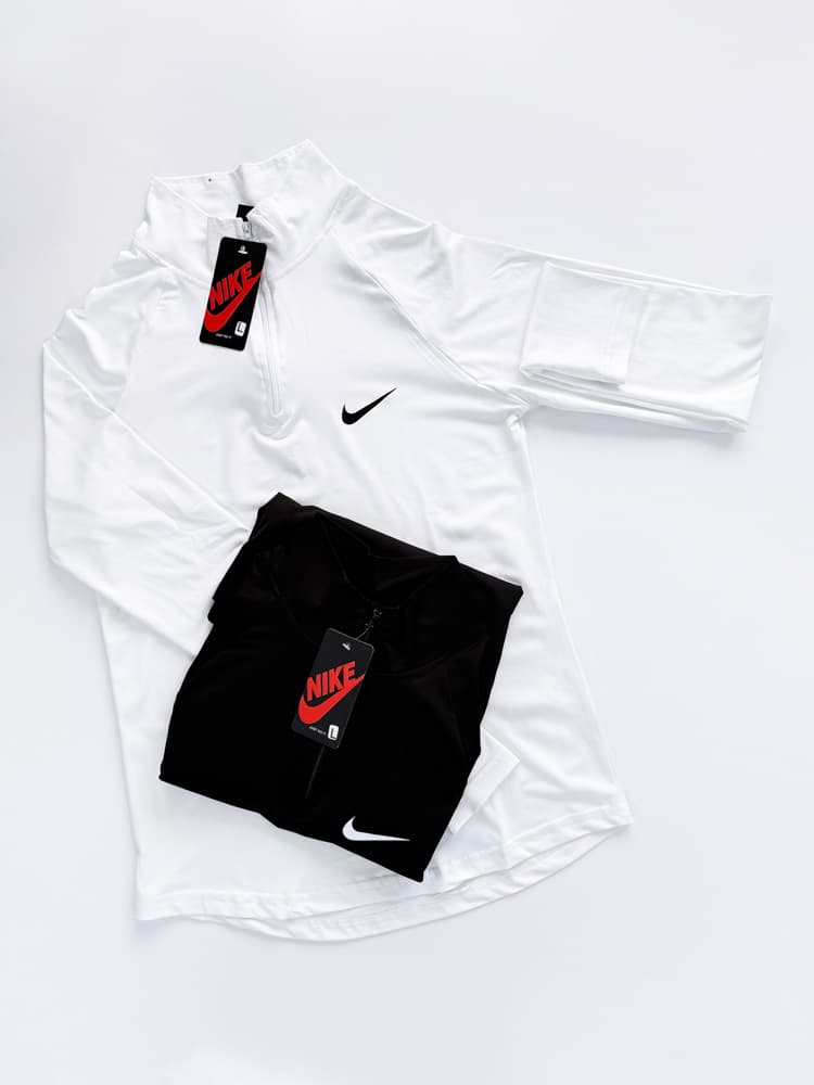 بلوز لاکرا آستین بلند نیم زیپ فینگر دار نایکی Nike — تصویر ۴