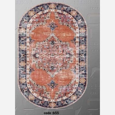 فرشینه بیضی مخمل ترک کدb55 (پس کرایه)