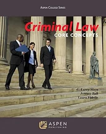 و دانلود نسخه کامل کتاب زبان اصلی Criminal Law: Core Concepts (Aspen Criminal Justice Series) PDF | دانلود کتاب خارجی