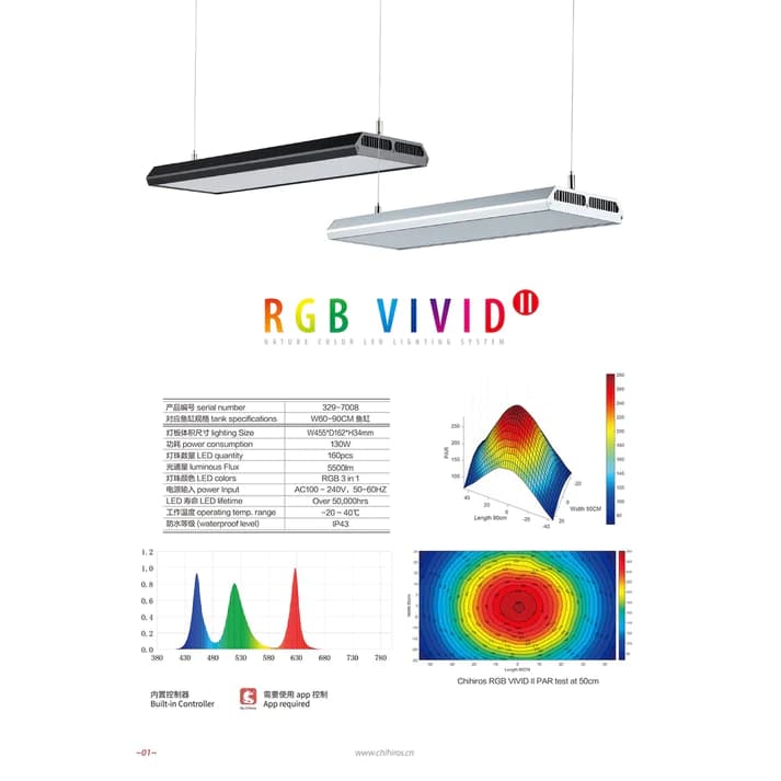 نور آکواریوم چیهیروس Chihiros RGB Vivid 2 — تصویر ۲