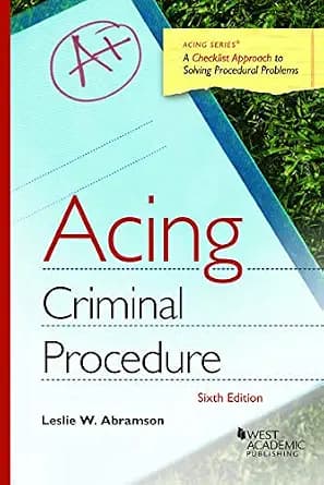 و دانلود نسخه کامل کتاب زبان اصلی Acing Criminal Procedure (Acing Series) PDF | دانلود کتاب خارجی