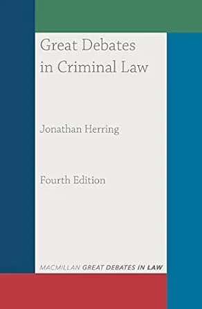 و دانلود نسخه کامل کتاب زبان اصلی Great Debates in Criminal Law (Great Debates in Law) PDF | دانلود کتاب خارجی
