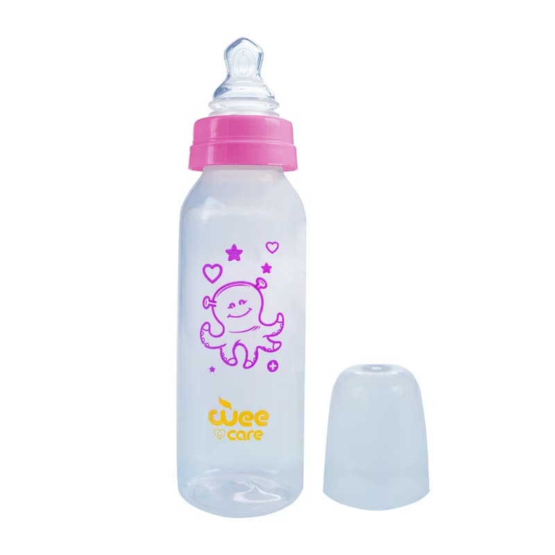 بطری شیر وی کر مدل پروپیلن دهانه استاندارد ارتودنسی حجم 250 میلی لیتر (Wee Care-B328)