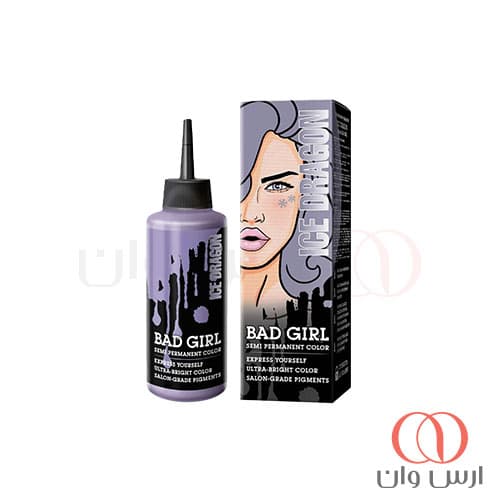 شامپو رنگساژ بد گرل Bad Girl رنگ طوسی مدل Ice Dragon حجم 150 میل