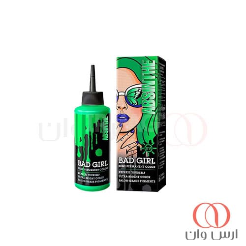 شامپو رنگساژ بد گرل Bad Girl رنگ سبز چمنی مدل Absinthe حجم 150 میل
