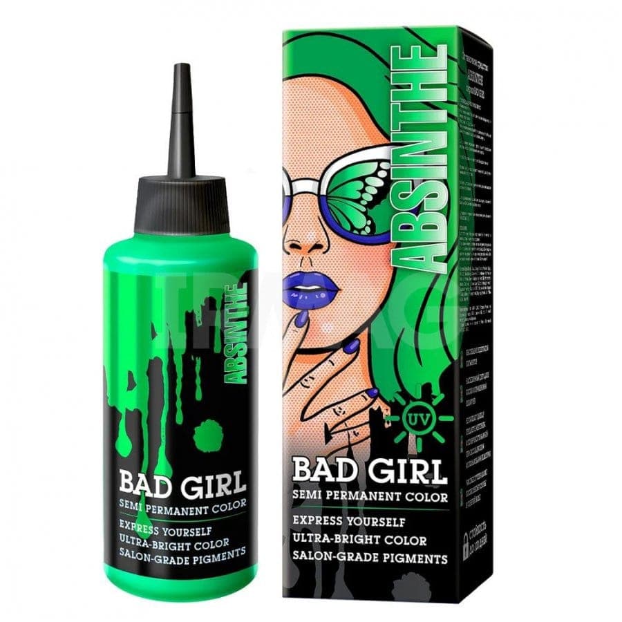 شامپو رنگساژ بد گرل Bad Girl رنگ سبز چمنی مدل Absinthe حجم 150 میل — تصویر ۲