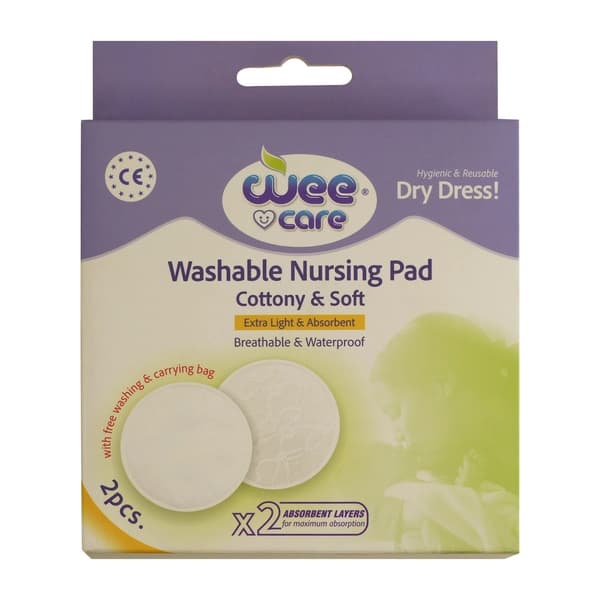 پدسینه قابل شستشو وی کر مدل دوعددی به همراه کیسه محافظ -(Wee Care-M908)