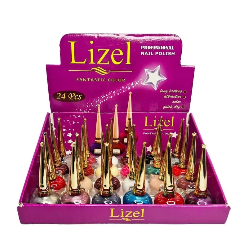 لاک ناخن لیزل (Lizel) مدل سلطنتی جعبه 24 عددی