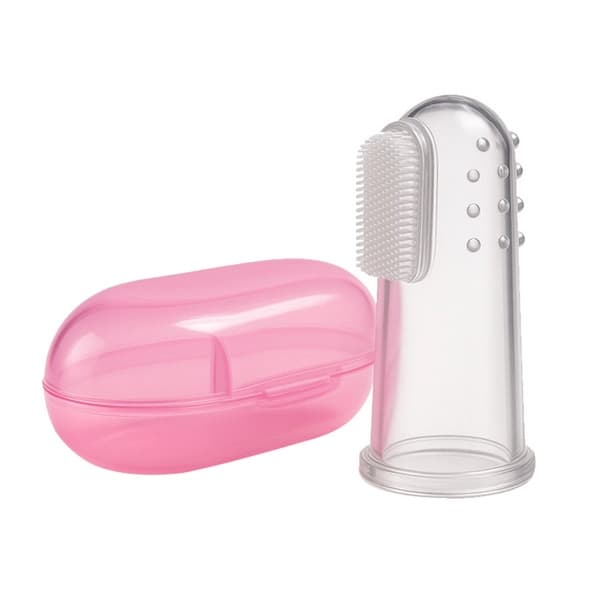 مسواک انگشتی وی کر مدل سیلیکونی به همراه قاب رنگی (Wee Care-S601)