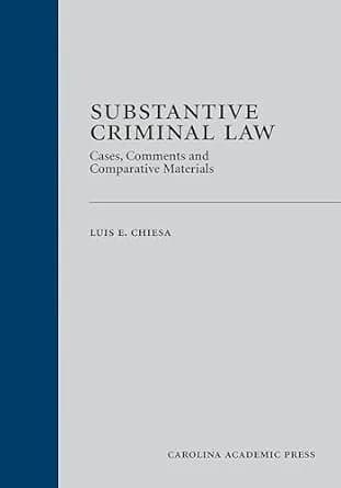 و دانلود نسخه کامل کتاب زبان اصلی Substantive Criminal Law: Cases, Comments and Comparative Materials PDF | دانلود کتاب خارجی
