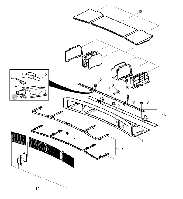چراغ led داخل دریچه کابین و جعبه کنسول سقف FH500 یا FH4 اصلی — تصویر ۲