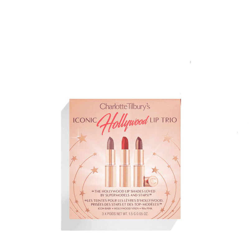 ست رژ لب سه عددی آیکونیک هالیوود شارلوت تیلبری | Charlotte Tilbury Iconic Hollywood Lip Trio
