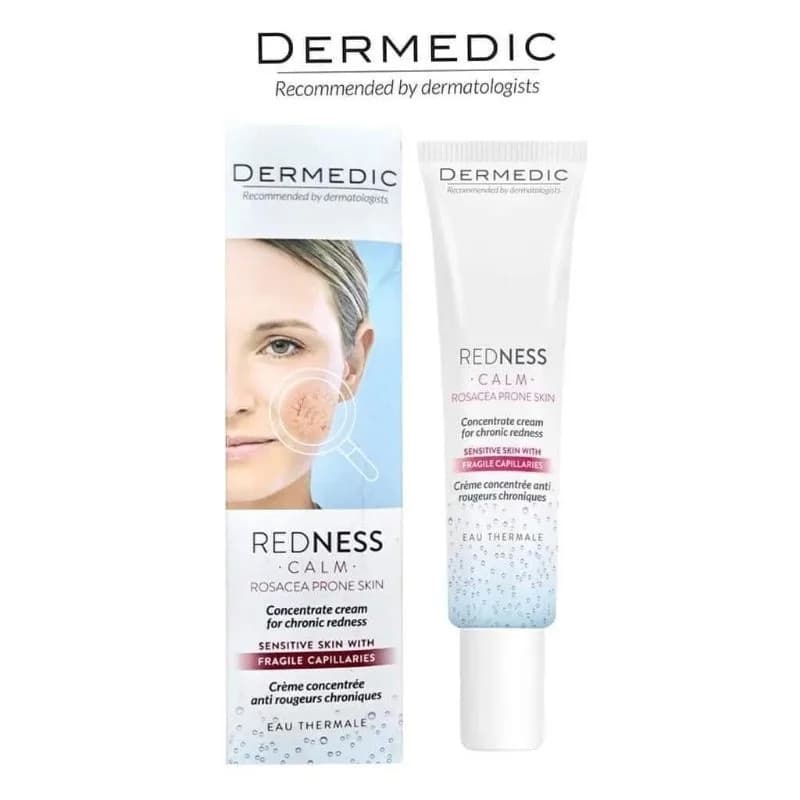 کرم-کنسانتره درمدیک ضد قرمزی و روزاسه ۴۰ میلی‌لیتر Dermedic RedNess Calm rosacea Prone skin — تصویر ۲