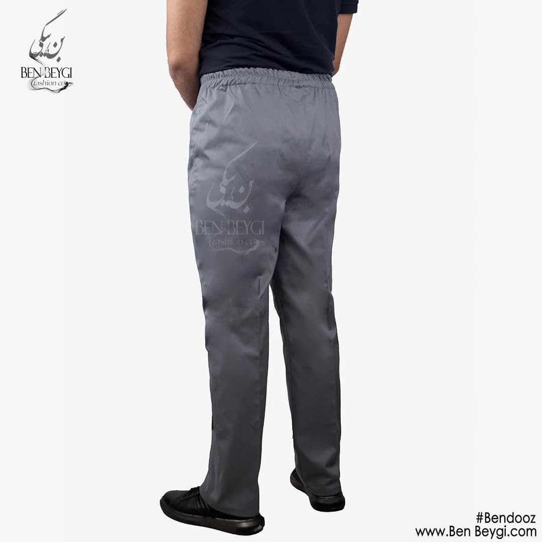 شلوار کار | پارچه کتان | کمر کش دار بدون جیب کد 16659 — تصویر ۲