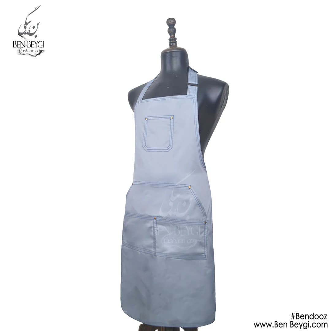 پیشبند آشپزی پارچه کجراه طوسی کد 16432