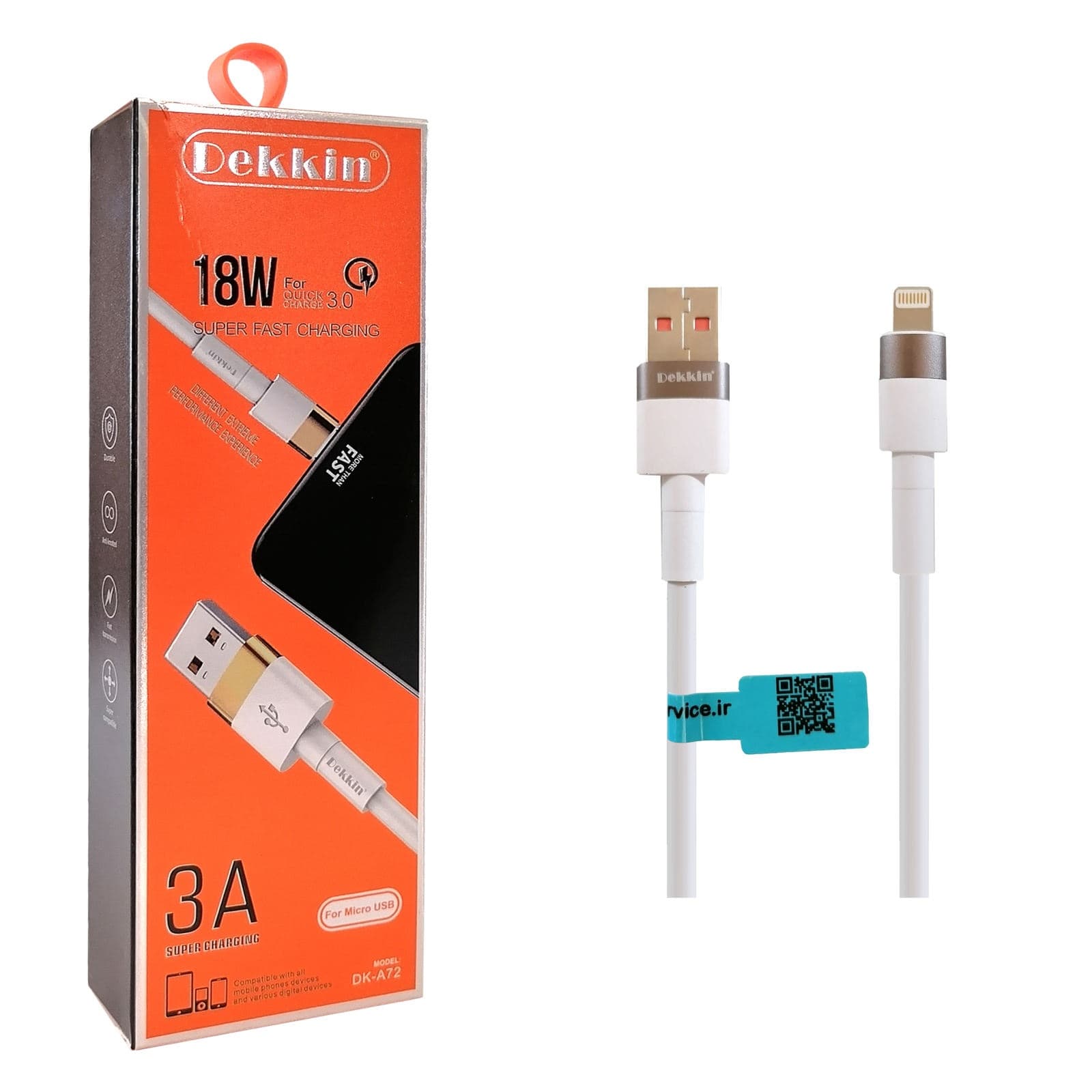 کابل سوپر فست شارژ – Dekkin DK-A72 لایتینگ