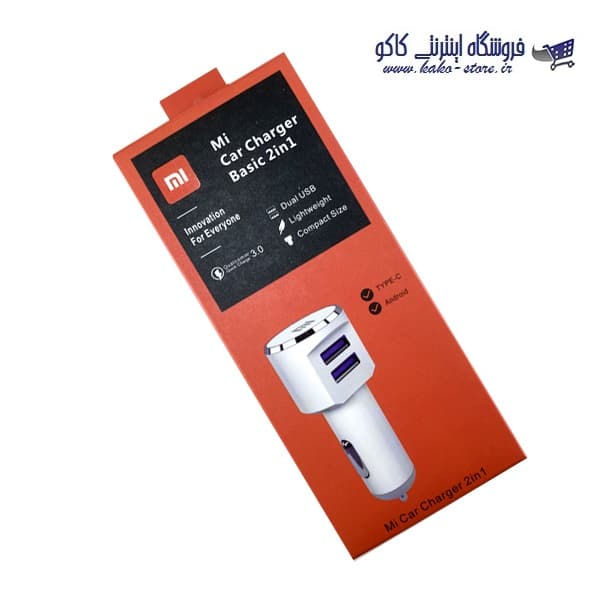 فست شارژ فندکی شیائومی – Mi Car Charger 2in1 به همراه کابل شارژ