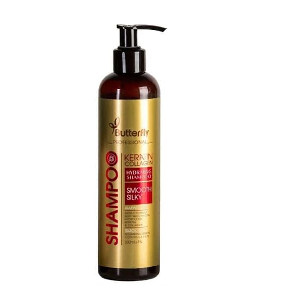 شامپو تقویت کننده مو باترفلای مدل کراتین و کلاژن حجم 300ml