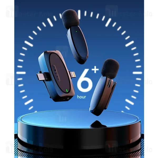 میکروفون یقه ای بیوا Biva Wireless Microphone WM-03 دارای 2 فرستنده — تصویر ۵