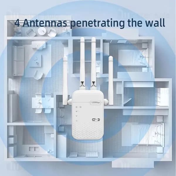 تقویت کننده آنتن وای فای بیوا Biva Inteligent Wireless WiFi Signal Amplifier AC1200 N300 — تصویر ۴
