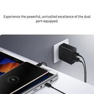 شارژر اصلی سوپر فست شارژ سامسونگ Samsung EP-TA220 Duo توان 35 وات — تصویر ۳