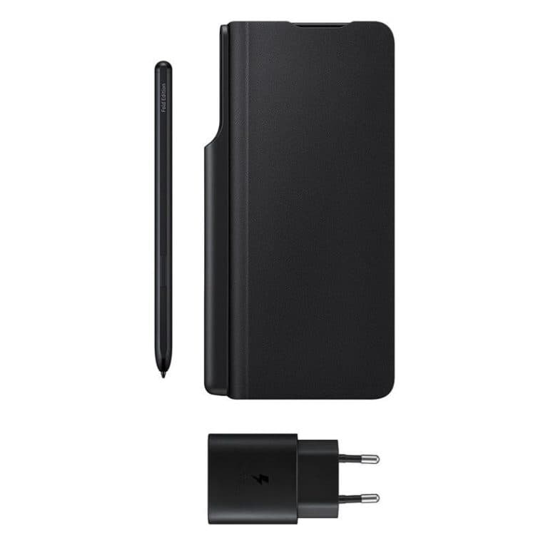 پک اصلی کاور هوشمند ، قلم و شارژر سامسونگ Samsung Galaxy Z Fold3 5G Note Package