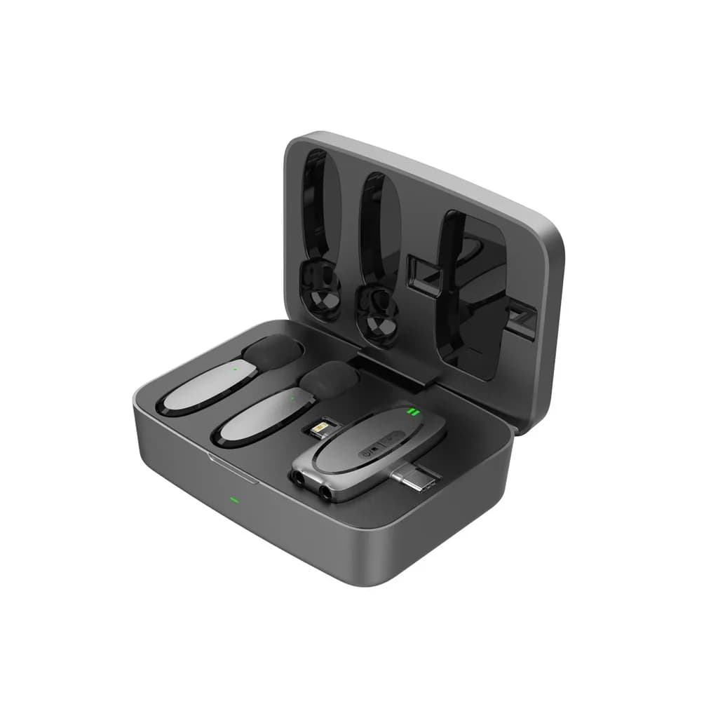 میکروفون بی سیم پرودو Porodo Wireless Lavalier Microphone PD-2MLAVCC دارای 2 فرستنده — تصویر ۲