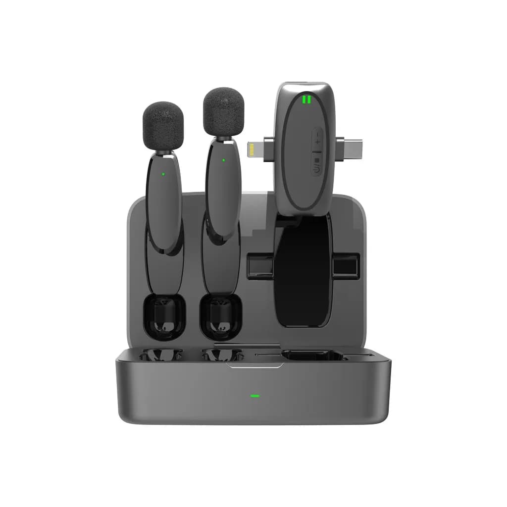 میکروفون بی سیم پرودو Porodo Wireless Lavalier Microphone PD-2MLAVCC دارای 2 فرستنده — تصویر ۳