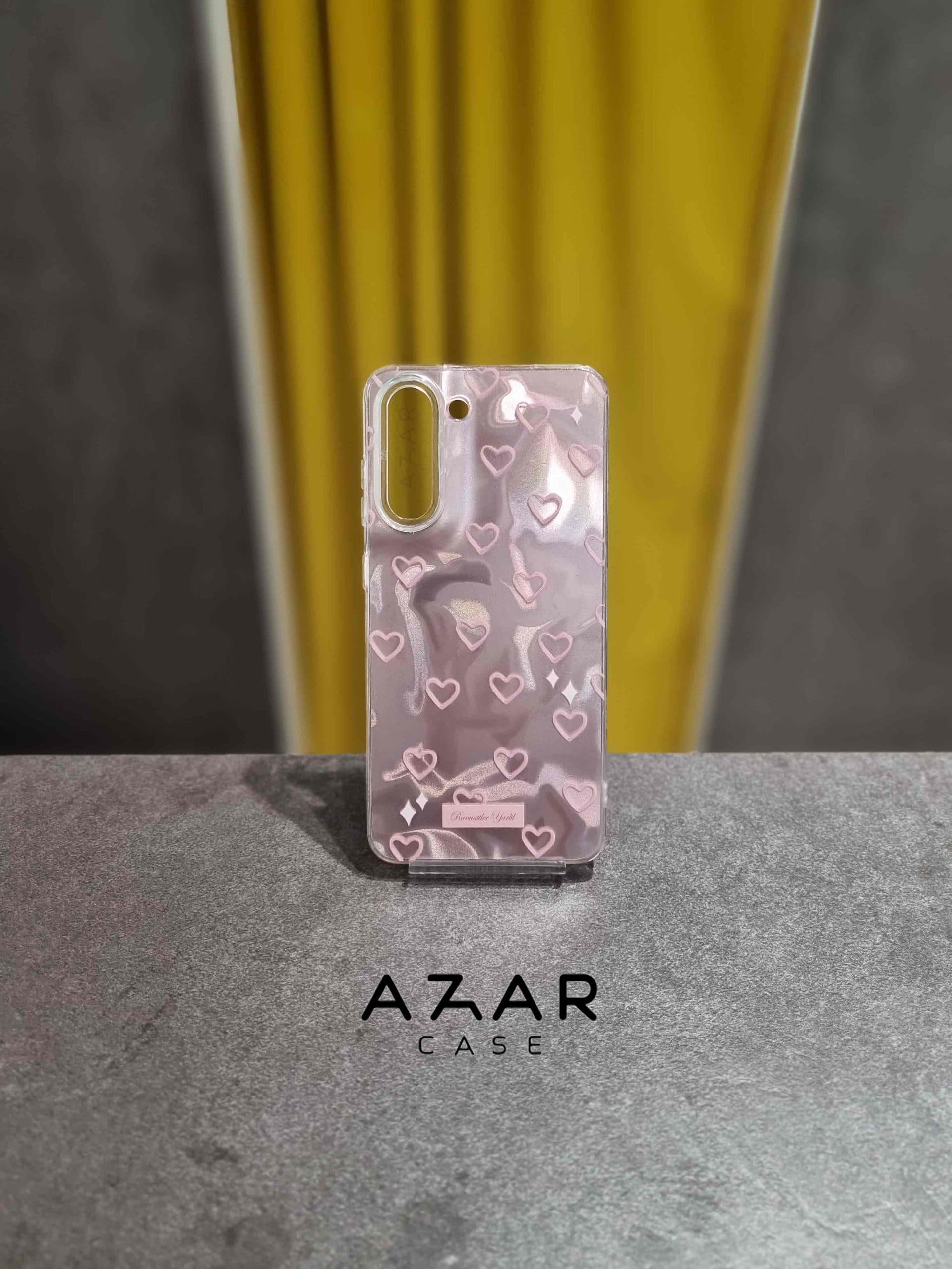 قاب گوشی موج صورتی قلبی