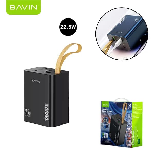 پاوربانک 30000 میلی آمپر باوین Bavin PC1008S توان 22.5 وات