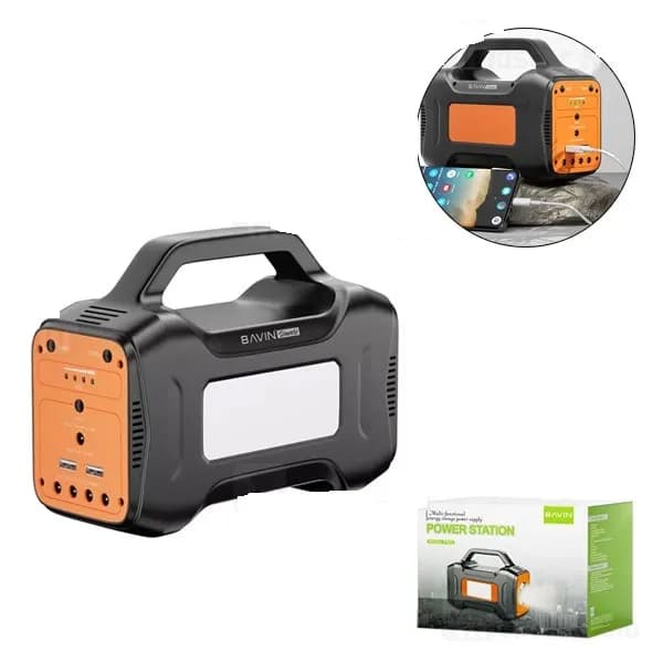 پاوربانک 12000 باوین Bavin PS03 Power Station همراه چراغ قوه