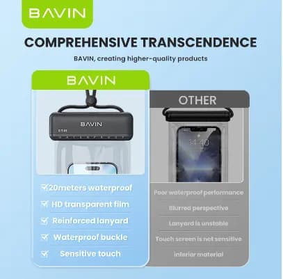 کیف ضد آب باوین Bavin ET-03 Waterproof Phone Bag سازگار با گوشیهای تا 6.8 اینچ — تصویر ۴