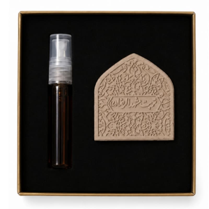 بسته عطر 5میل حرم مطهر رضوی و مهر تربت مشهد الرضا کد 104975 — تصویر ۲