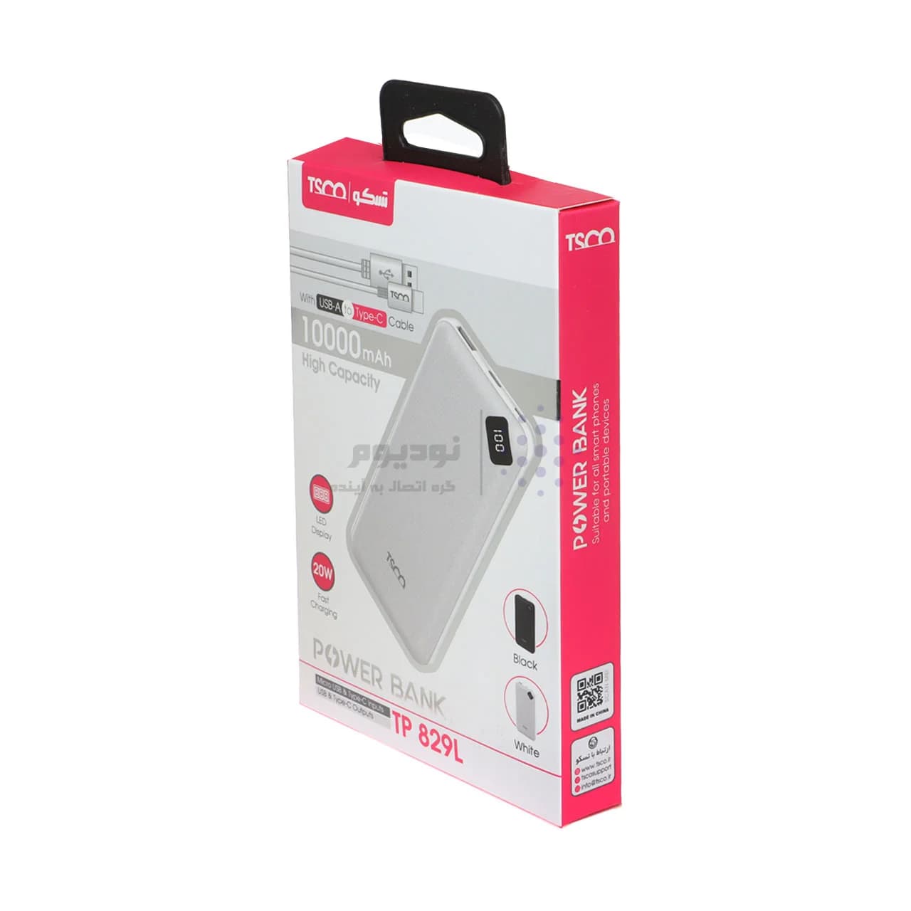 پاوربانک (PD و فست شارژ) TSCO 20W 10000mAh مدل TP 829L – مشکی — تصویر ۷