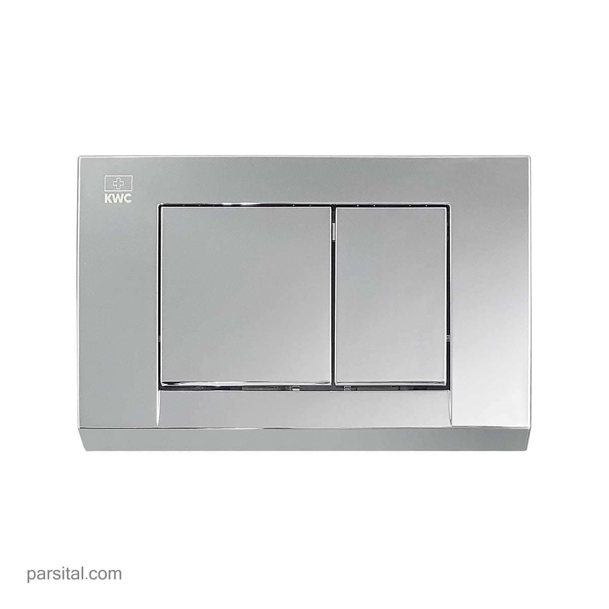 کلید فلاش تانک توکار کی دبلیو سی مستطیل کروم