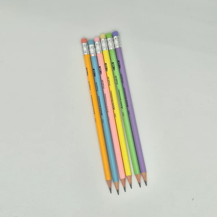 مداد مشکی رنگهای بسته 5 عددی پاستیلی