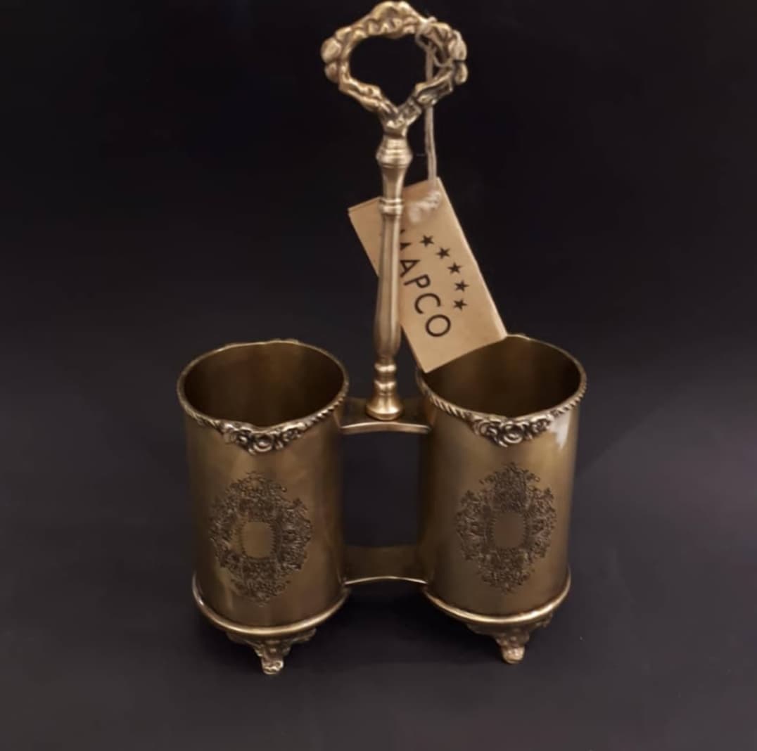 ظرف کارد و چنگال برنجی