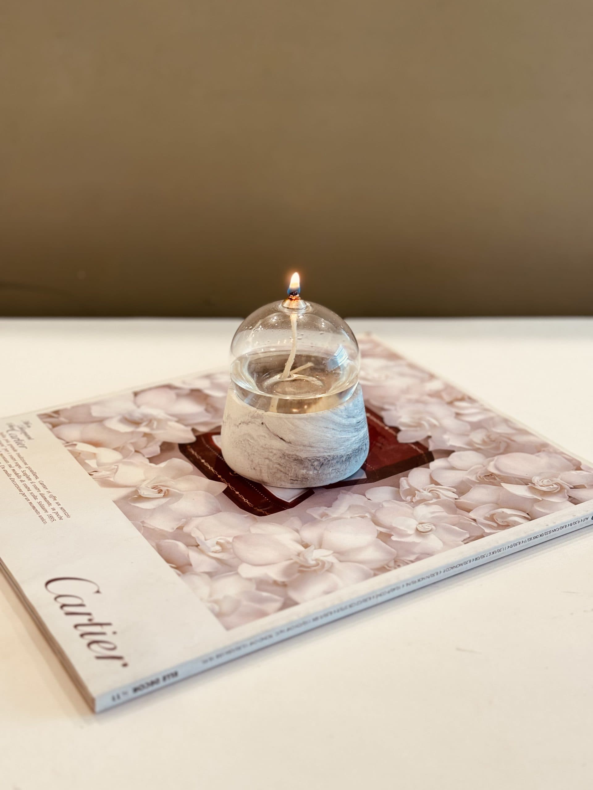شمع پیرکس مدل اسپا بتنی کوچک زیرو کد 301042 — تصویر ۳