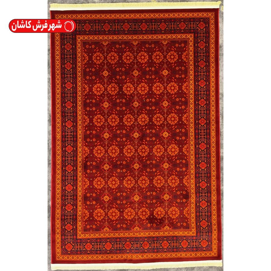 فرش 700 شانه قشقایی زمینه لاکی اکرولیک کد 2820l