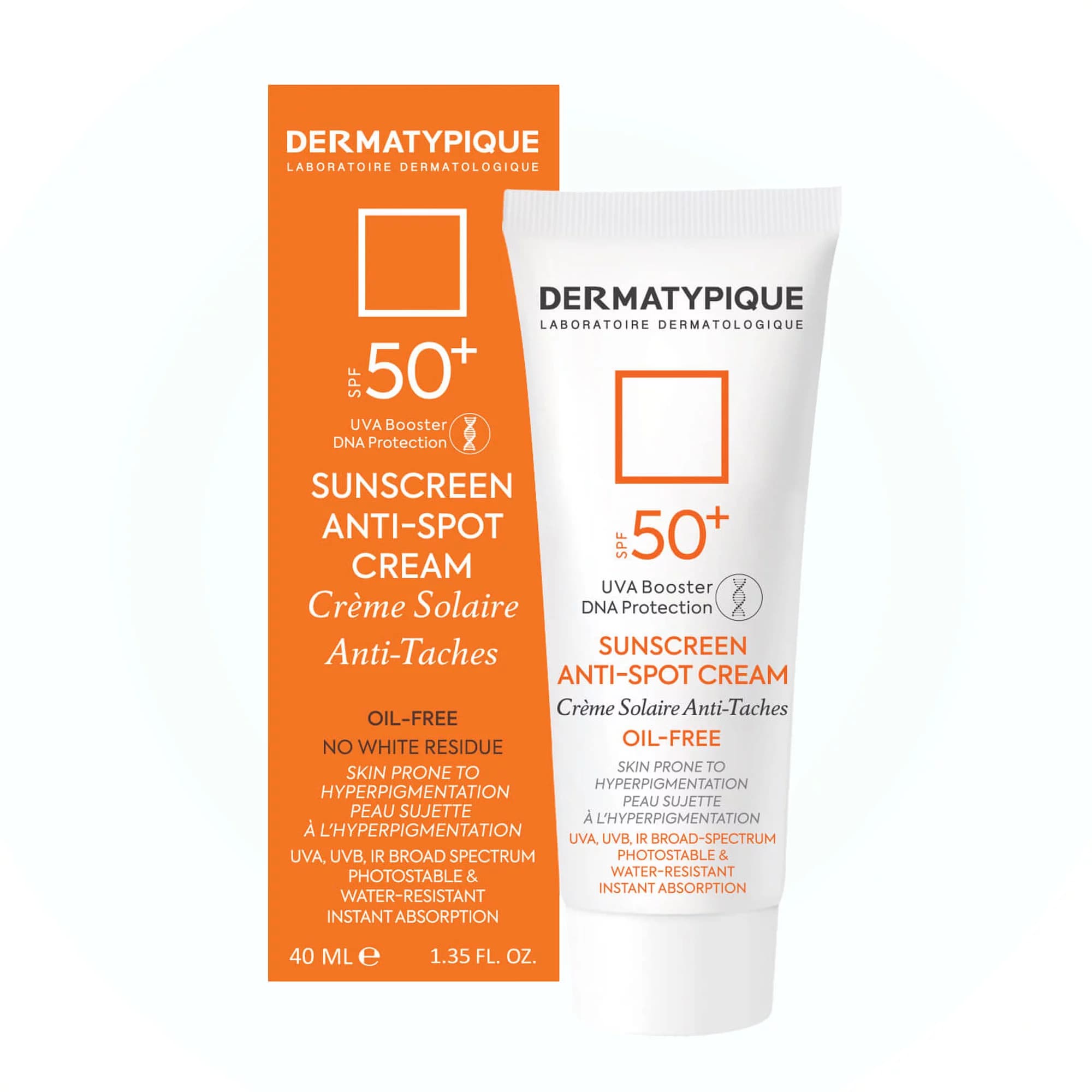 ضد آفتاب بی رنگ روشن کننده و ضد لک +SPF50 درماتیپیک