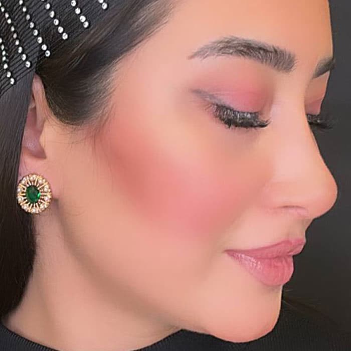گوشواره ژوپینگ فول نگین سبز