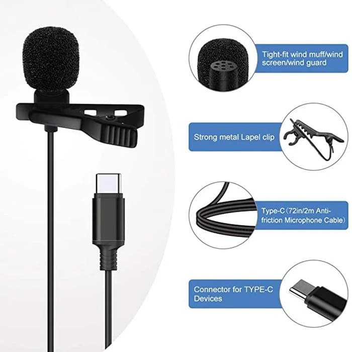میکروفن یقه ای GL-121 LACALIER ا Lavalier GL-121 Dynamic Sound Microphone — تصویر ۴