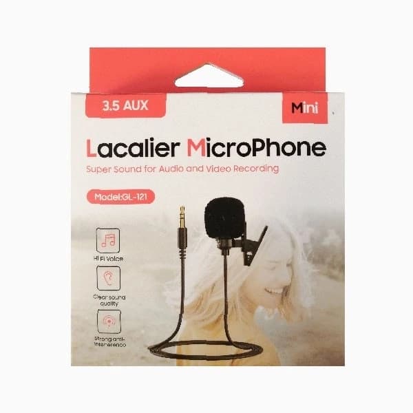میکروفن یقه ای GL-121 LACALIER ا Lavalier GL-121 Dynamic Sound Microphone — تصویر ۲